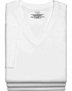 Calvin Klein V-Neck T-Shirt, 3-Pack, White