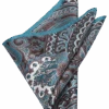 Joseph Abboud Pocket Square, Teal & Brown Paisley -Male Clothing Store MW40 8V52 43 JOSEPH ABBOUD HUNTER PSLY MAIN