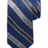 Joseph Abboud Narrow Tie, Navy & Gray Stripe -Male Clothing Store MW40 8VEC 01 JOSEPH ABBOUD NAVY MAIN