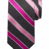 Joseph Abboud Narrow Tie, Pink & Black Stripe -Male Clothing Store MW40 8VEC 02 JOSEPH ABBOUD BLACK MAIN