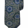 Joseph Abboud Narrow Silk Tie, Olive Paisley Medallion -Male Clothing Store MW40 8VEH 43 JOSEPH ABBOUD OLIVE MAIN
