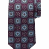 Joseph Abboud Narrow Tie, Plum & Blue Medallion -Male Clothing Store MW40 8VEK 32 JOSEPH ABBOUD PLUM MAIN