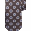 Joseph Abboud Narrow Silk Tie, Brown Medallion -Male Clothing Store MW40 8VEL 03 JOSEPH ABBOUD BROWN MAIN