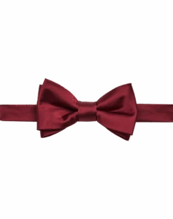 Egara Pre-Tied Formal Bow Tie, Burgundy