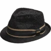 Biltmore Braided Cloth Fedora, Black