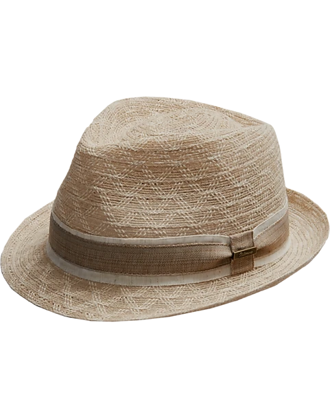 Biltmore Braided Cloth Fedora, Khaki Tan 3 Biltmore Braided Cloth Fedora, Khaki Tan