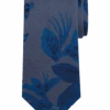 Pronto Uomo Narrow Tie, Navy Tropical Print -Male Clothing Store MW40 8WFM 01 PRONTO UOMO NAVY MAIN