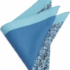 Joseph Abboud Pocket Square, Aqua Multi Pattern
