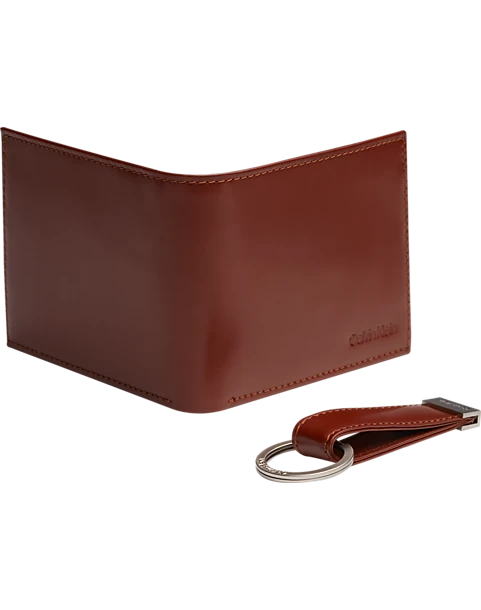 Calvin Klein RFID Slimfold Extra Capacity Leather Wallet With Key Fob, Brown 3 Calvin Klein RFID Slimfold Extra Capacity Leather Wallet With Key Fob, Brown