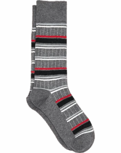Egara Socks, Charcoal Stripes