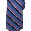 Pronto Uomo Narrow Tie, Purple Stripe -Male Clothing Store MW40 8WXZ 32 PRONTO UOMO PURPLE MAIN