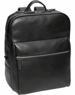 Joseph Abboud Pebble Leather Backpack, Black
