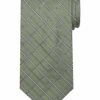 Calvin Klein Narrow Tie, Olive Plaid -Male Clothing Store MW40 8X15 43 CALVIN KLEIN OLIVE MAIN