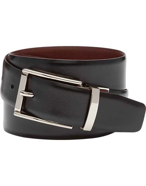 Joseph Abboud Feather Edge Reversible Pebbled Leather Belt, Cognac 4 Joseph Abboud Feather Edge Reversible Pebbled Leather Belt, Cognac - Image 2