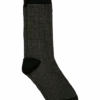 Egara Socks, Black Houndstooth -Male Clothing Store MW40 8XCT 02 EGARA BLACK MAIN