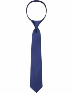 Egara Boys Zipper Tie, Navy Blue