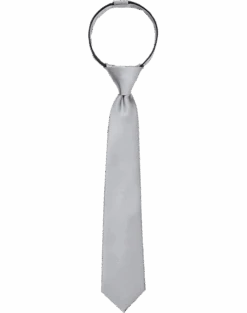 Egara Boys Zipper Tie, Silver