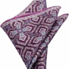 Pronto Uomo Pocket Square, Purple Oversized Medallion -Male Clothing Store MW40 8XJM 32 PRONTO UOMO PURPLE MAIN
