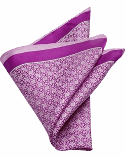 Pronto Uomo Pocket Square, Lavender Square And Dot