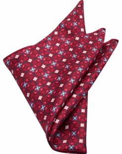 Pronto Uomo Pocket Square, Cabernet Medallion