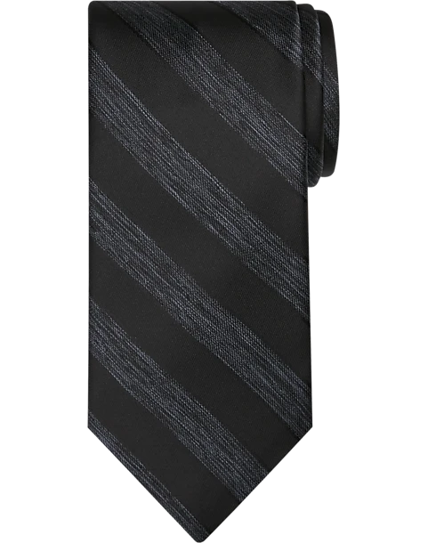 Pronto Uomo Narrow Tie, Black Stripe 3 Pronto Uomo Narrow Tie, Black Stripe