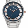 Joseph Abboud Modern Watch, Silver And Blue -Male Clothing Store MW40 8XLV 01 JOSEPH ABBOUD NAVY MAIN