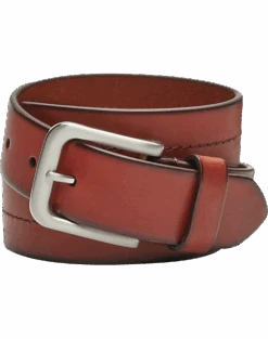 Joseph Abboud Leather Casual Belt, Cognac