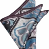 Joseph Abboud Pocket Square, Blue Tile Mosaic -Male Clothing Store MW40 8XT7 04 JOSEPH ABBOUD BLUE MAIN