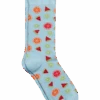 Egara Socks, Cerulean Blue With Fruit And Citrus 1 Egara Socks, Cerulean Blue With Fruit And Citrus -Male Clothing Store MW40 8XX5 08 EGARA CERULEAN MAIN