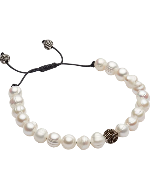 Pronto Uomo Bracelet, White Pearl 3 Pronto Uomo Bracelet, White Pearl