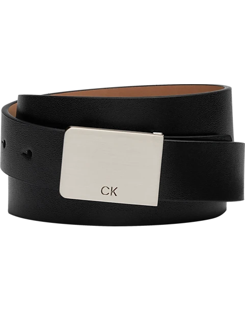 Calvin Klein Plaque Buckle Belt, Black 3 Calvin Klein Plaque Buckle Belt, Black