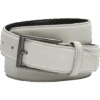 Egara Feather Edge 32mm Faux Leather Belt, White -Male Clothing Store MW40 8Y69 19 EGARA WHITE MAIN