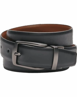 Egara Reversible Leather Belt, Black