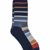 Joseph Abboud Socks, Multi Albury Stripe -Male Clothing Store MW40 8Y7U 01 JOSEPH ABBOUD NAVY MAIN