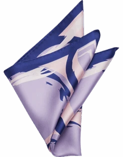 Pronto Uomo Pocket Square, Purple Abstract