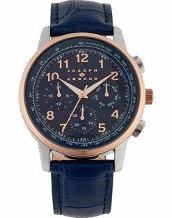 Joseph Abboud Watch, Navy Blue & Rose Gold