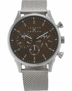 Joseph Abboud Watch, Silver & Brown