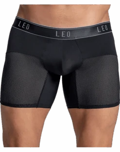 Leo By Leonisa Mesh Boxer Briefs, Black
