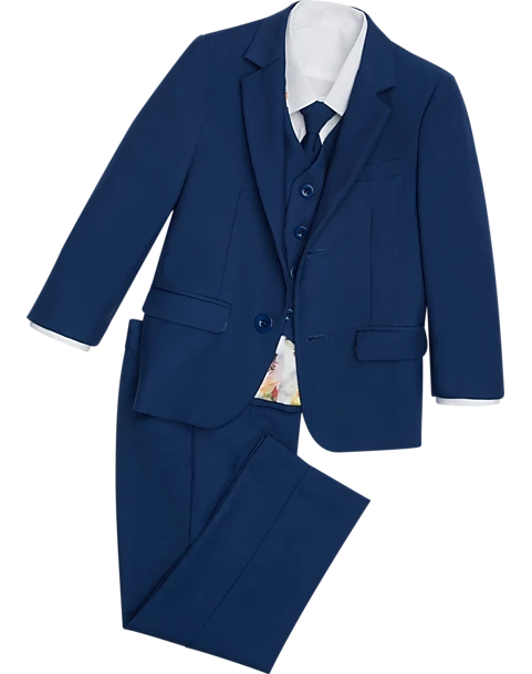 Peanut Butter Collection Slim Fit Toddlers Tuxedo, Cobalt Blue 3 Peanut Butter Collection Slim Fit Toddlers Tuxedo, Cobalt Blue