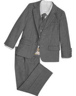 Peanut Butter Collection Slim Fit Toddlers Tuxedo, Heather Gray